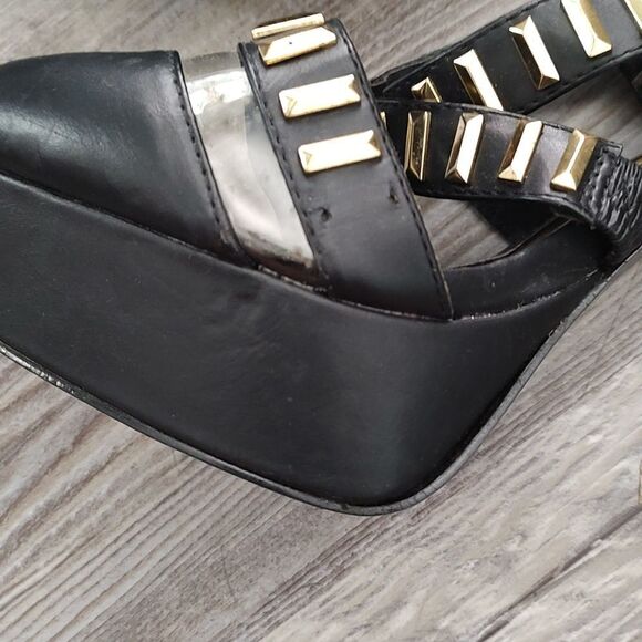 shoe republic la platform gladiator grommet  5.5" heels  Sz 8.5 - Picture 2 of 6